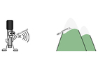 imagem microfone - eco nas montanhas