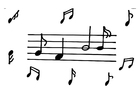 Página para colorir música