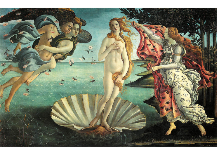 imagem O Nascimento de VÃªnus - Sandro Botticelli
