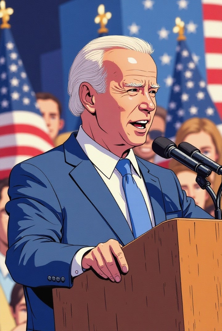 O presidente Biden faz um discurso