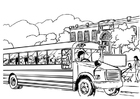 Página para colorir ônibus escolar