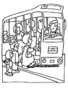 Página para colorir ônibus