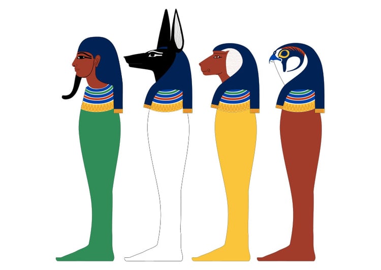 imagem os quatro filhos de Horus