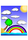 imagem paisagem com arco-íris 