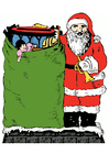 Papai Noel com brinquedos