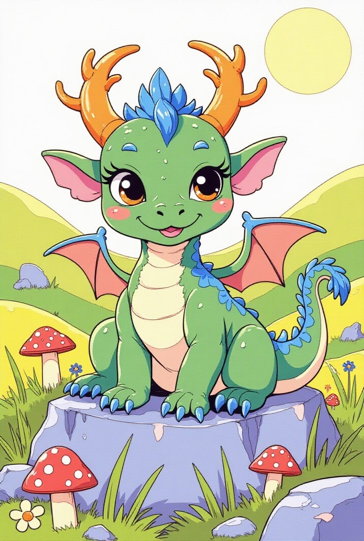 pequeno dragão no sol