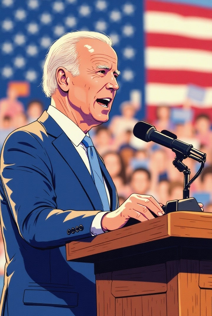 Presidente Biden em comício