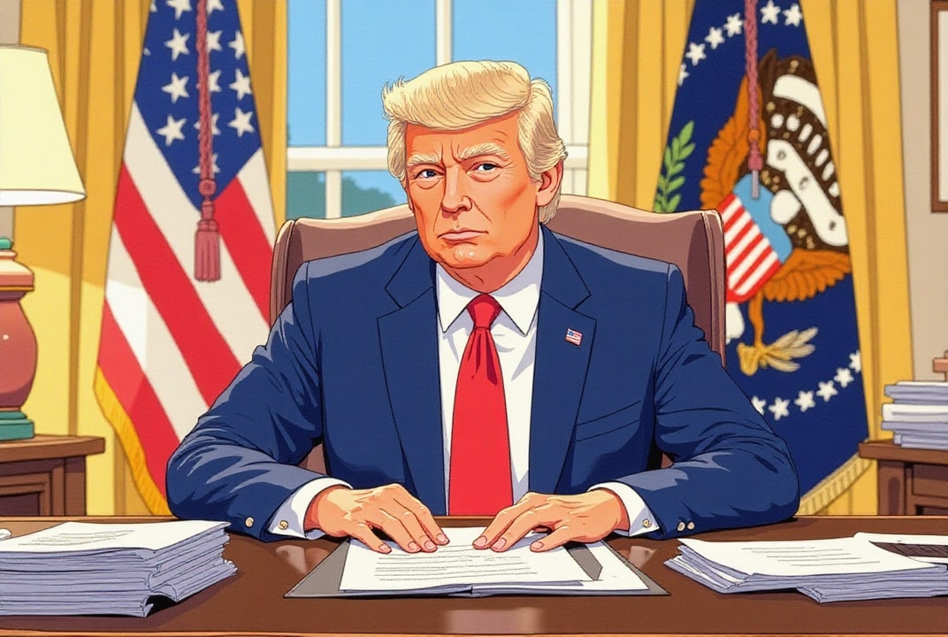 imagem presidente trump no salÃ£o oval