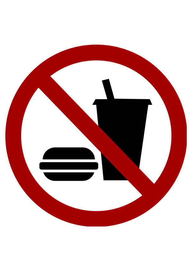 imagem proibido alimentos e bebidas 