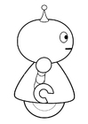 Página para colorir robô