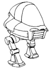 Página para colorir robô