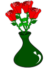 imagem rosas em um vaso