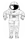 Página para colorir roupa de astronauta