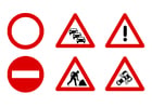 imagem sinais de trânsito