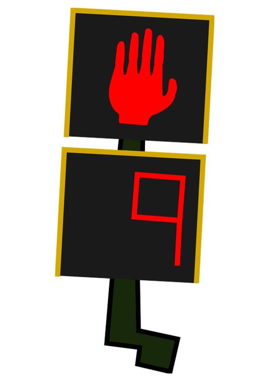 sinal para pedestres - pare