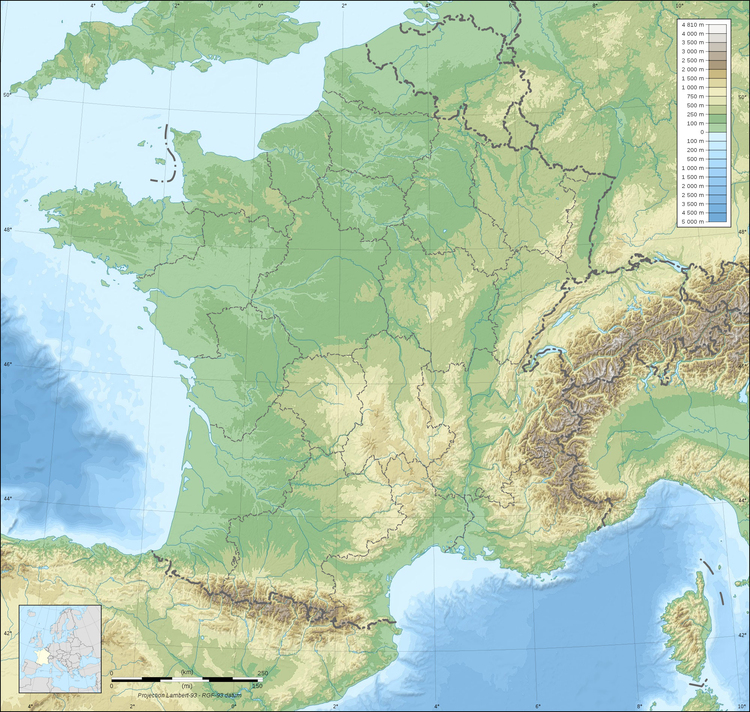 imagem topografia da FranÃ§a