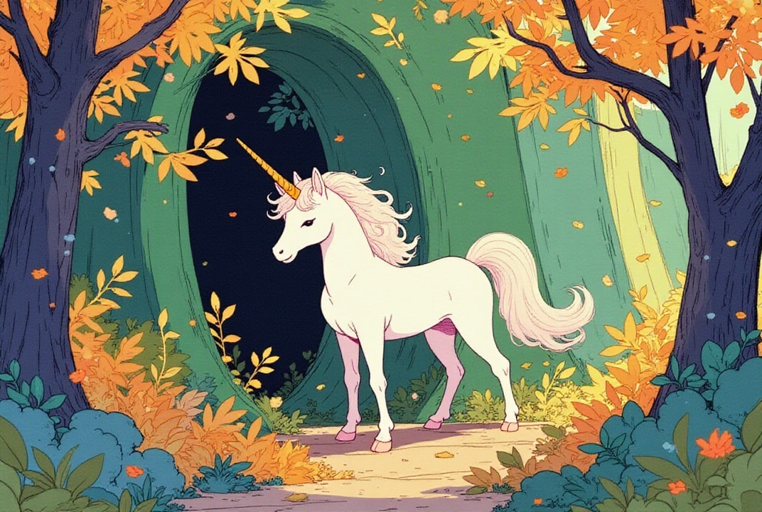 imagem unicÃ³rnio na caverna mÃ¡gica