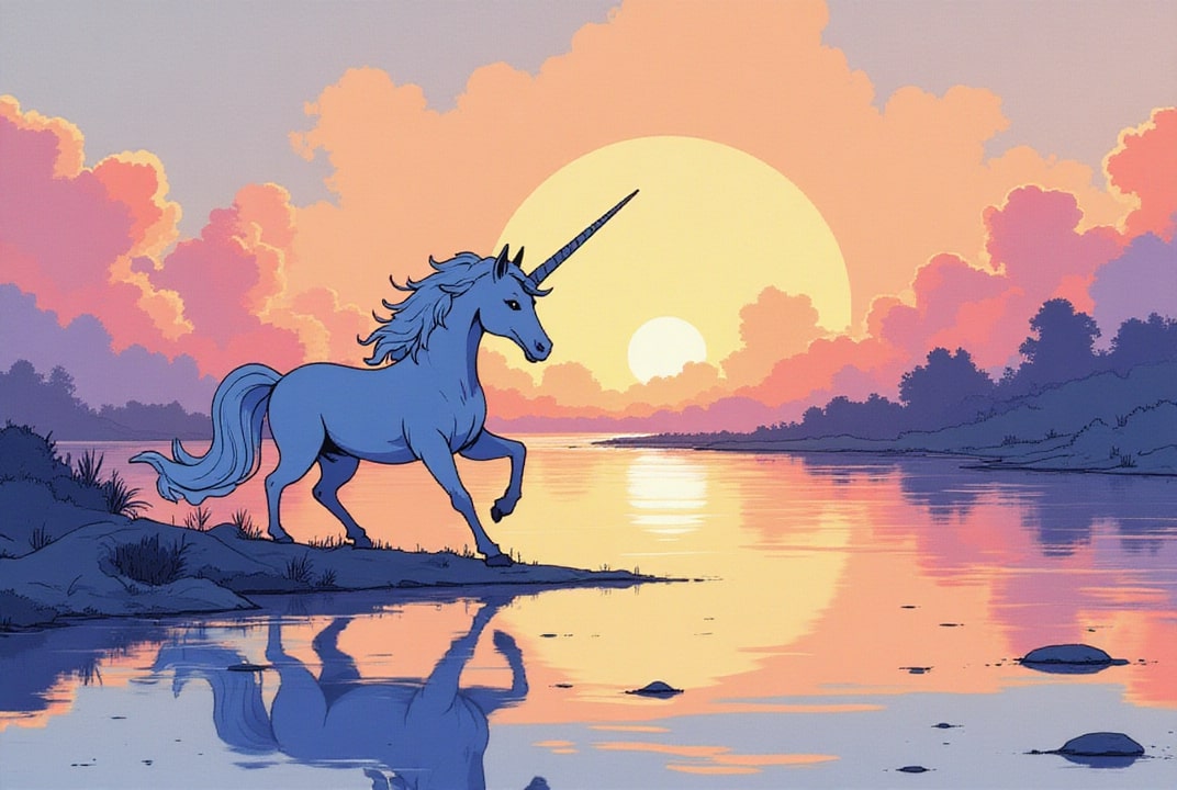 unicórnio no lago