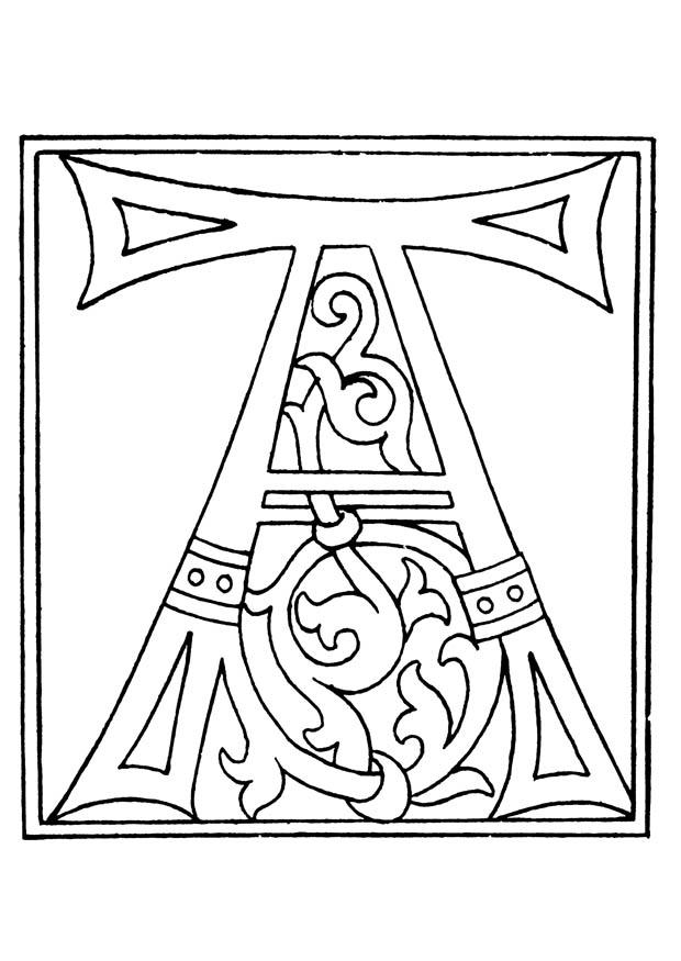 Página para colorir 01a. alfabeto a