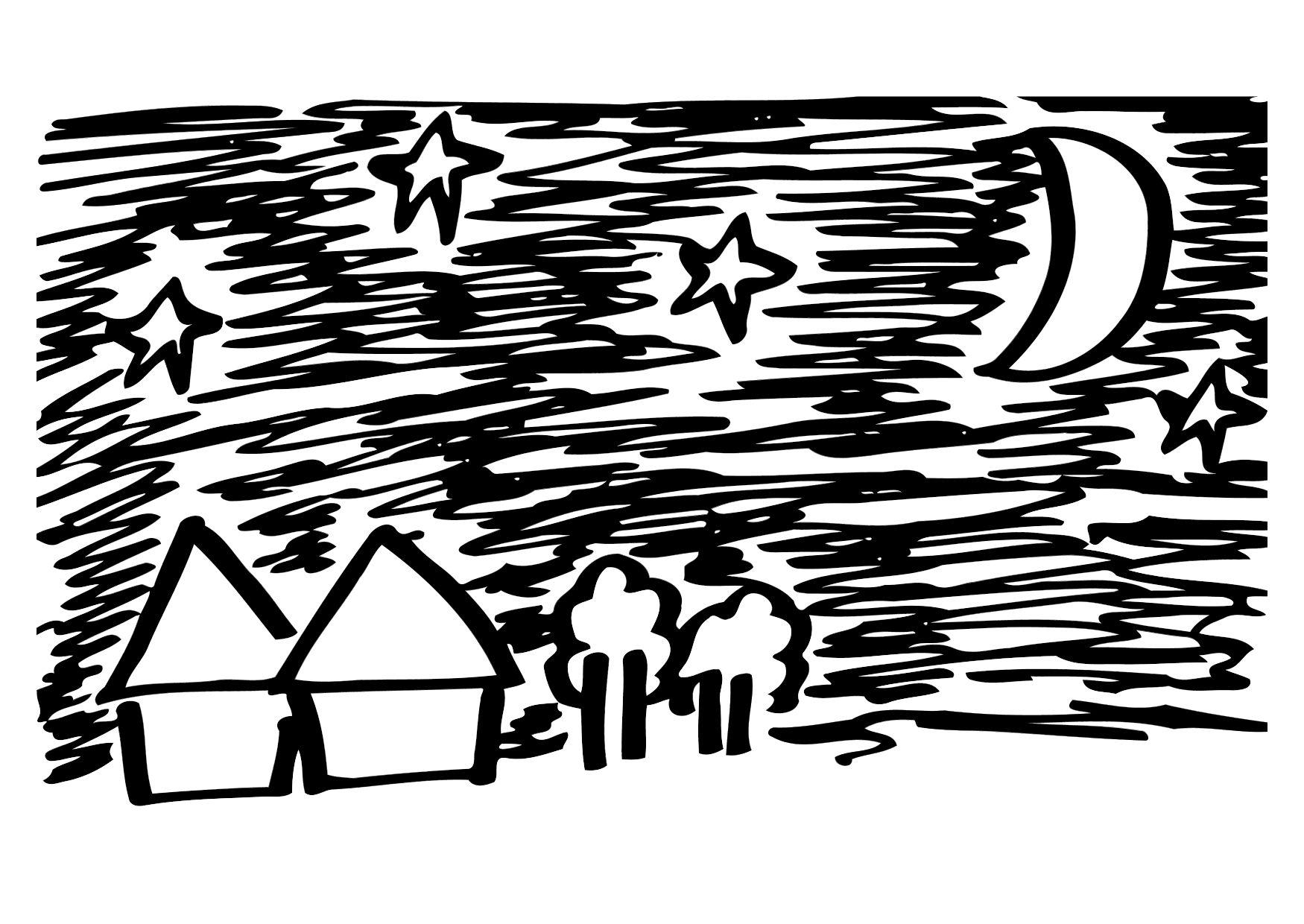 01a. noite Página para colorir 01a. noite