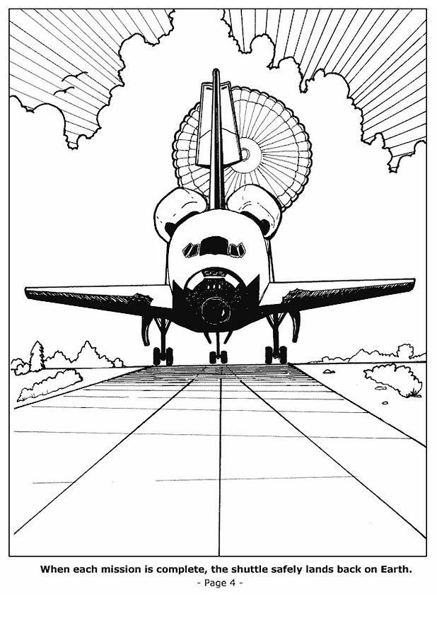 04 - pouso de A´nibus espacial Página para colorir 04 - pouso de A´nibus espacial