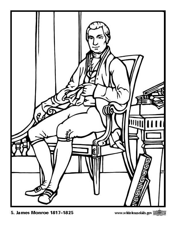 05 james monroe Página para colorir 05 james monroe