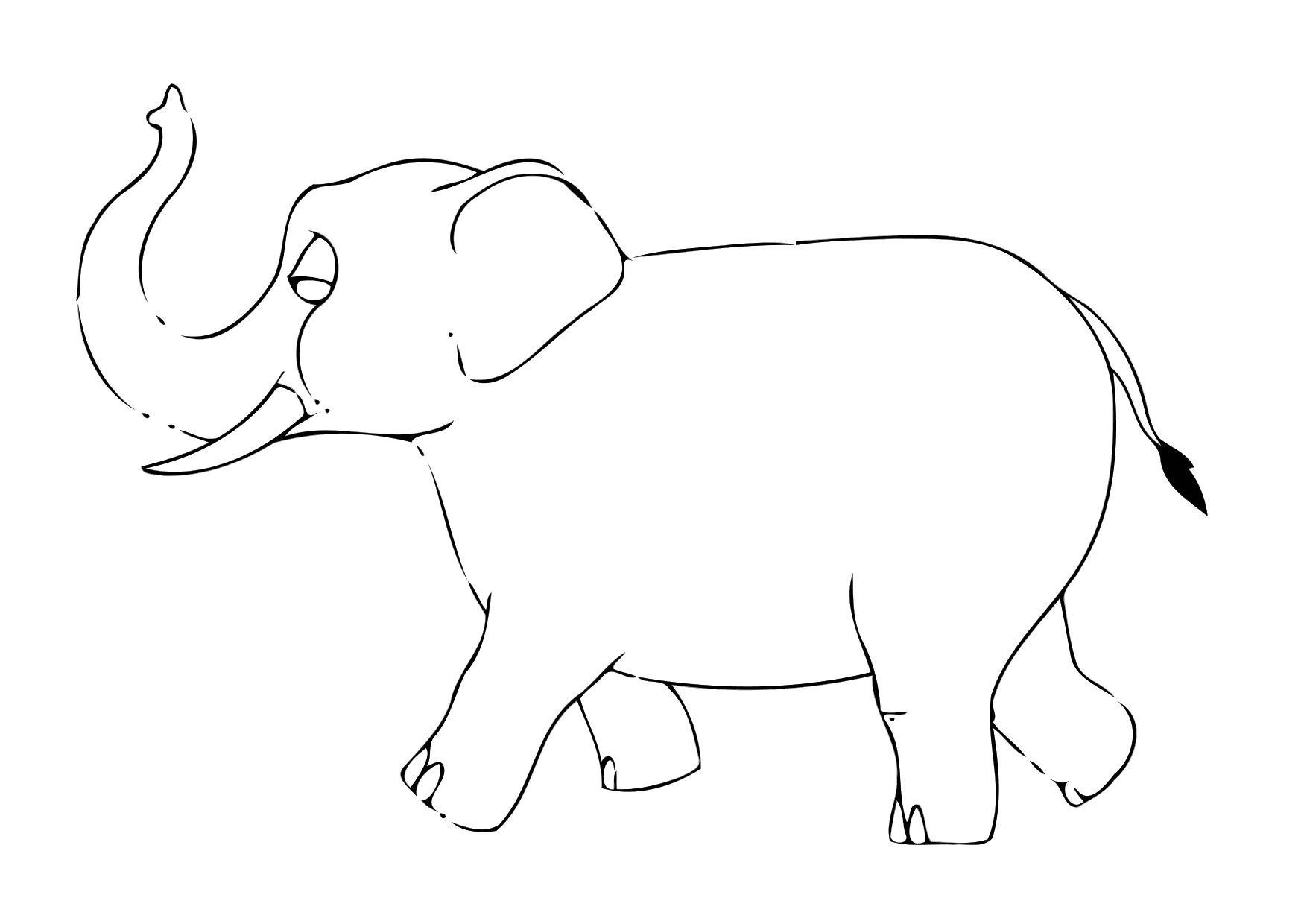 07b. elefante Página para colorir 07b. elefante