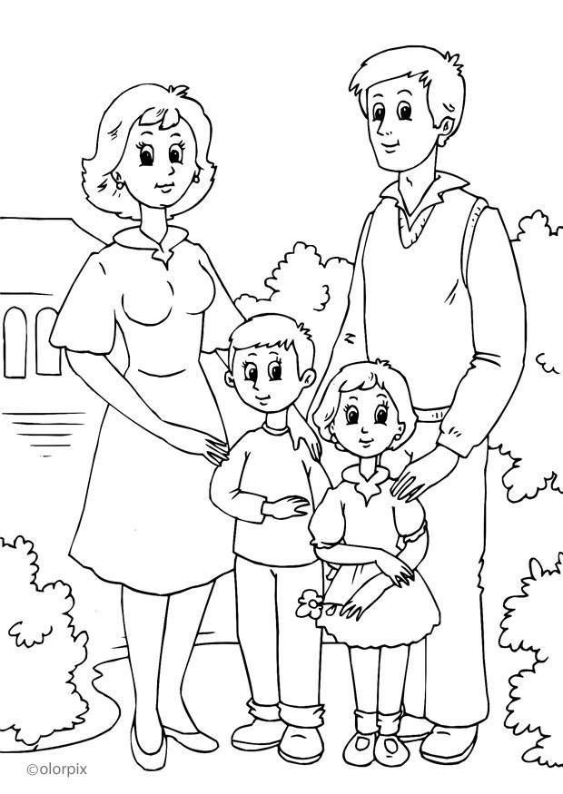1. famAlia Página para colorir 1. famAlia
