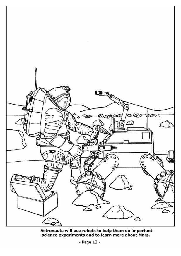 13 robA´s ajudam os astronautas Página para colorir 13 robA´s ajudam os astronautas