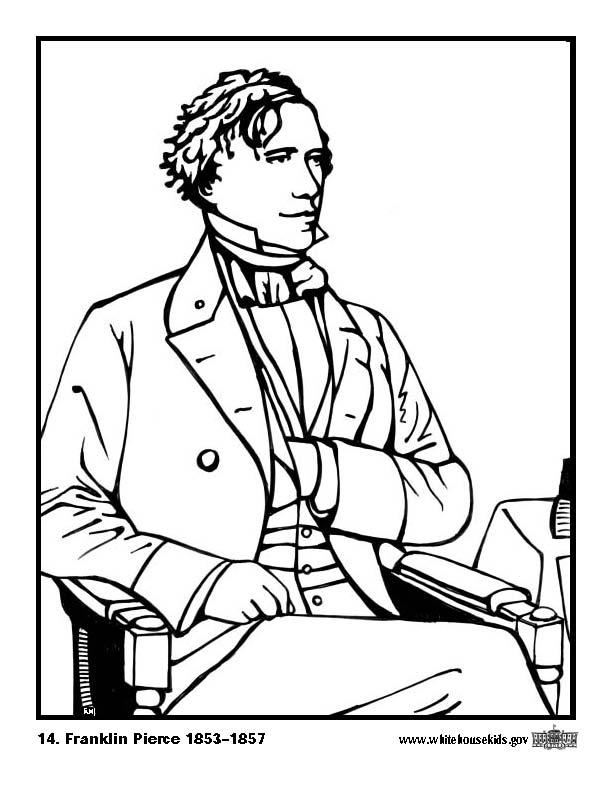14 franklin pierce Página para colorir 14 franklin pierce