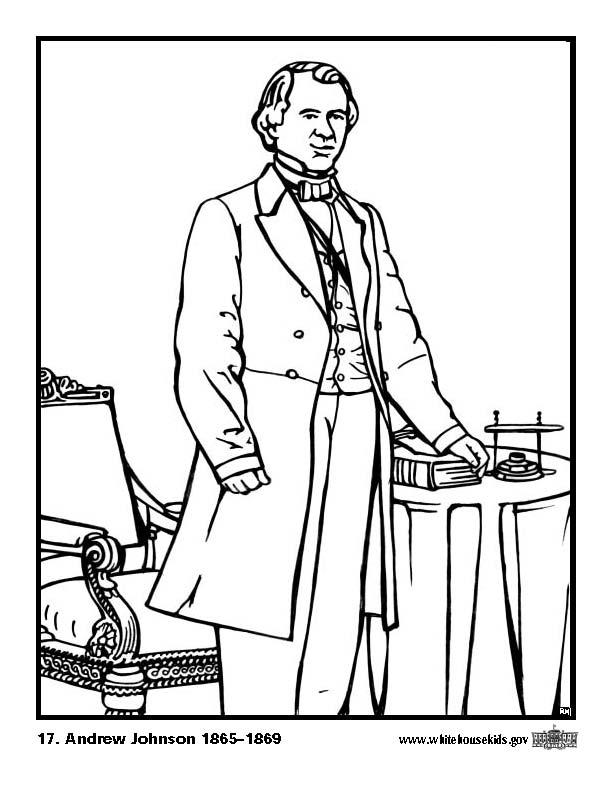 17 andrew johnson Página para colorir 17 andrew johnson