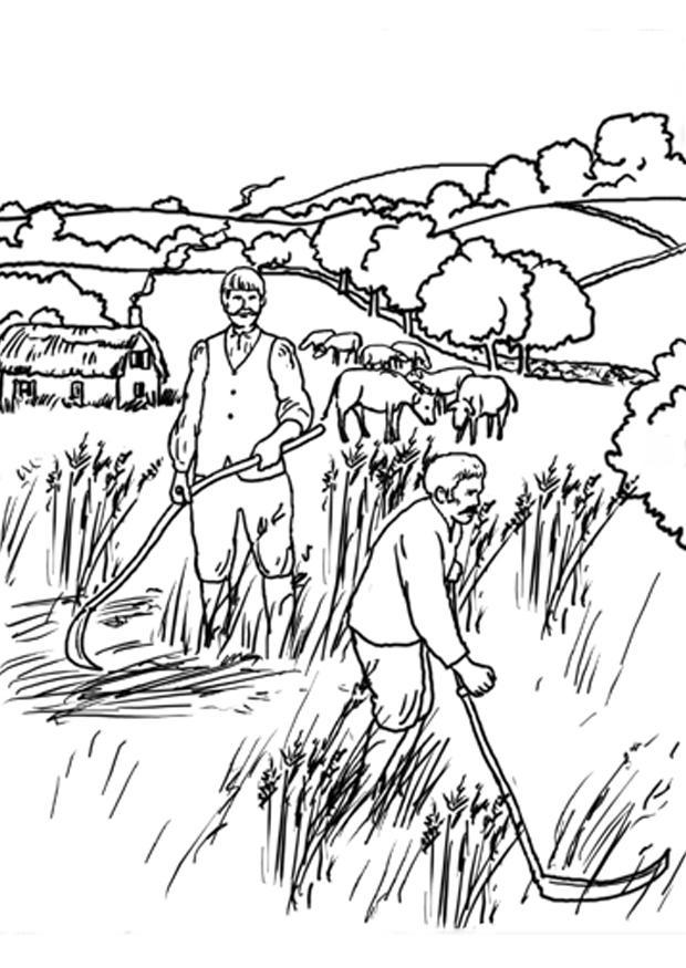 1c agricultores Página para colorir 1c agricultores