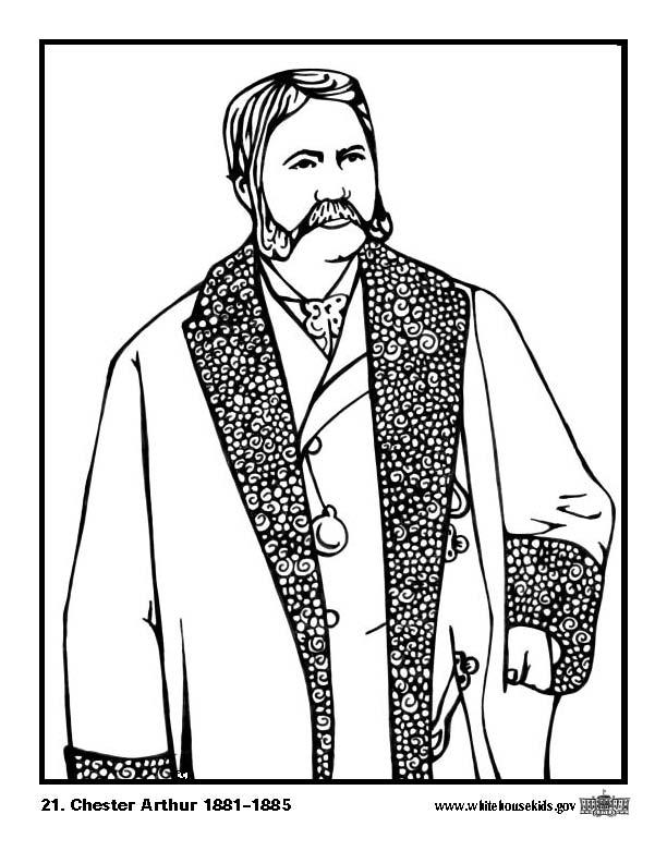 21 chester arthur Página para colorir 21 chester arthur