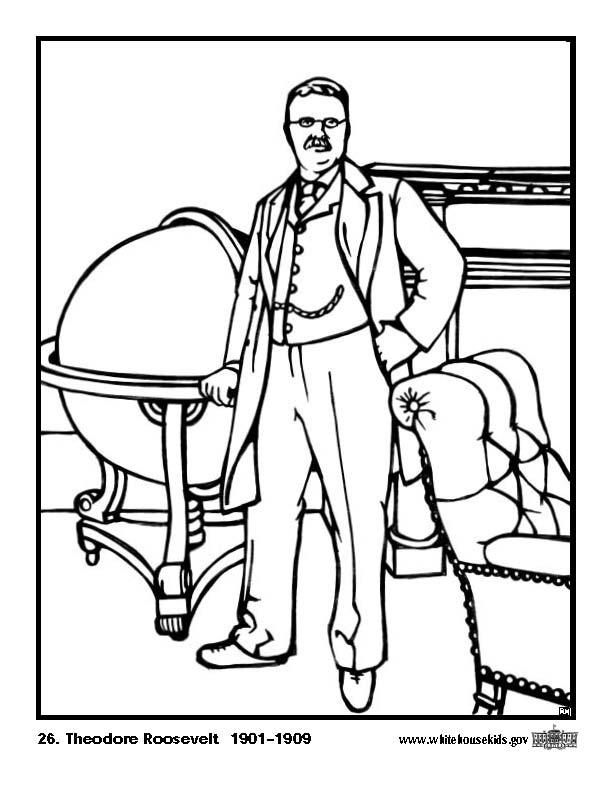 26 theodore roosevelt Página para colorir 26 theodore roosevelt