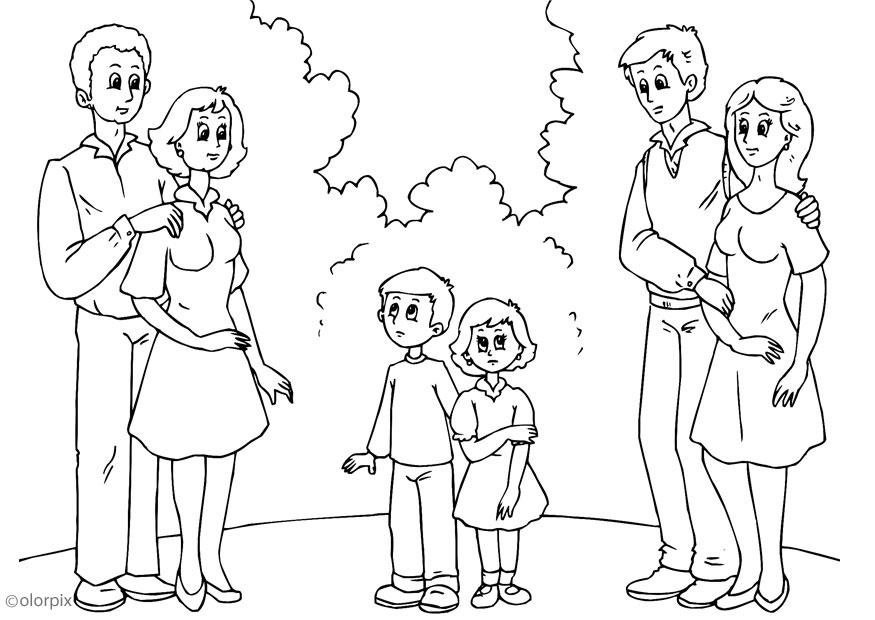 3. pais com novos parceiros Página para colorir 3. pais com novos parceiros