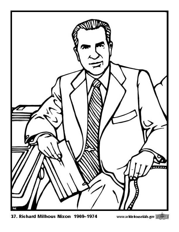 37 richard milhous nixon Página para colorir 37 richard milhous nixon