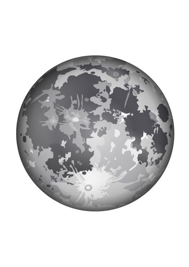 a lua Página para colorir a lua