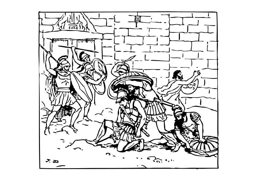 a morte de aquiles Página para colorir a morte de aquiles