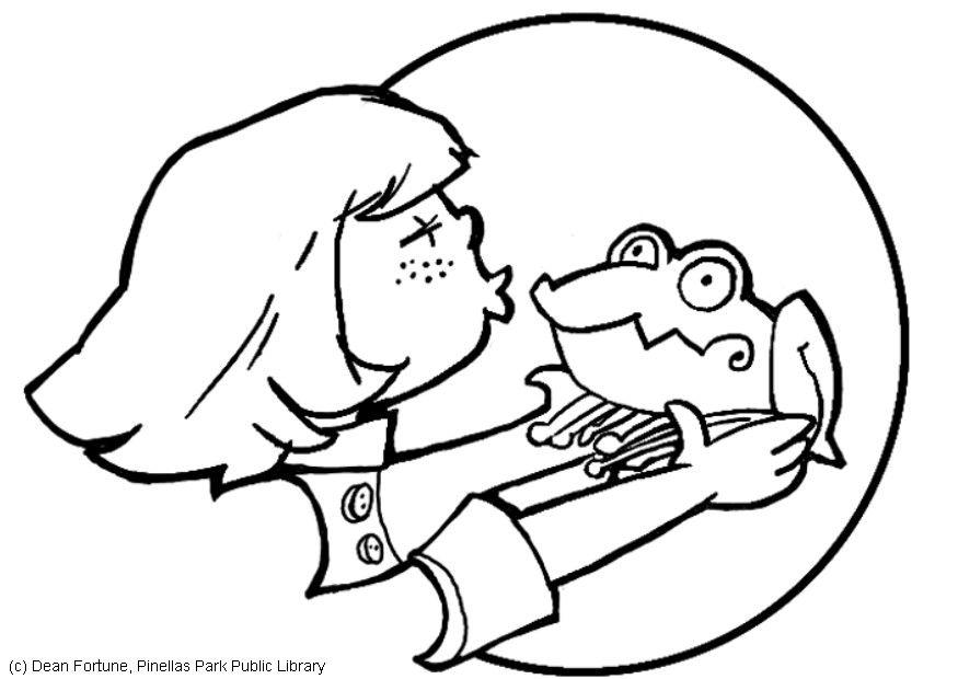 a princesa e o sapo Página para colorir a princesa e o sapo