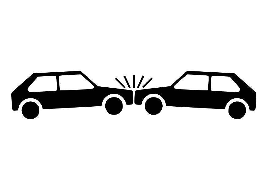 acidente de carro Página para colorir acidente de carro