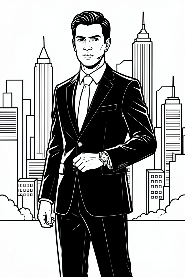 agente secreto Página para colorir agente secreto