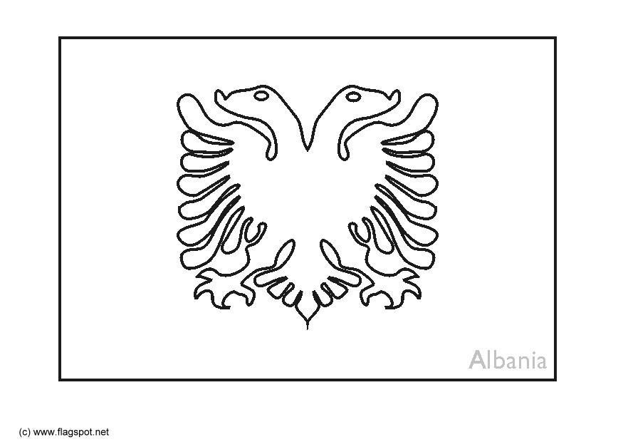 albA¢nia Página para colorir albA¢nia