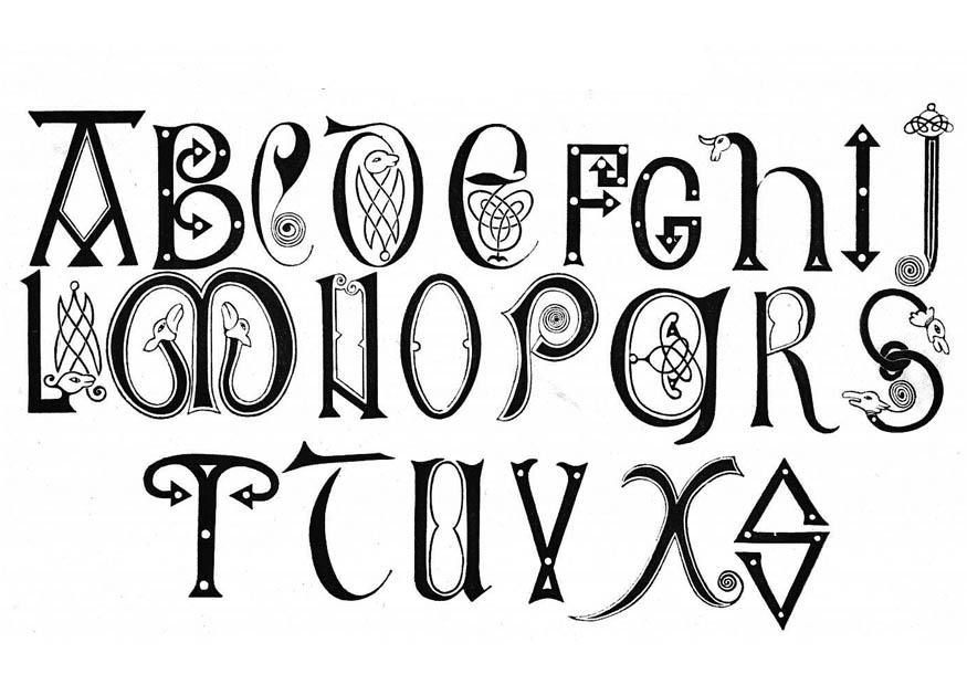alfabeto anglo-saxA£o dos sA©culos viii e ix Página para colorir alfabeto anglo-saxA£o dos sA©culos viii e ix