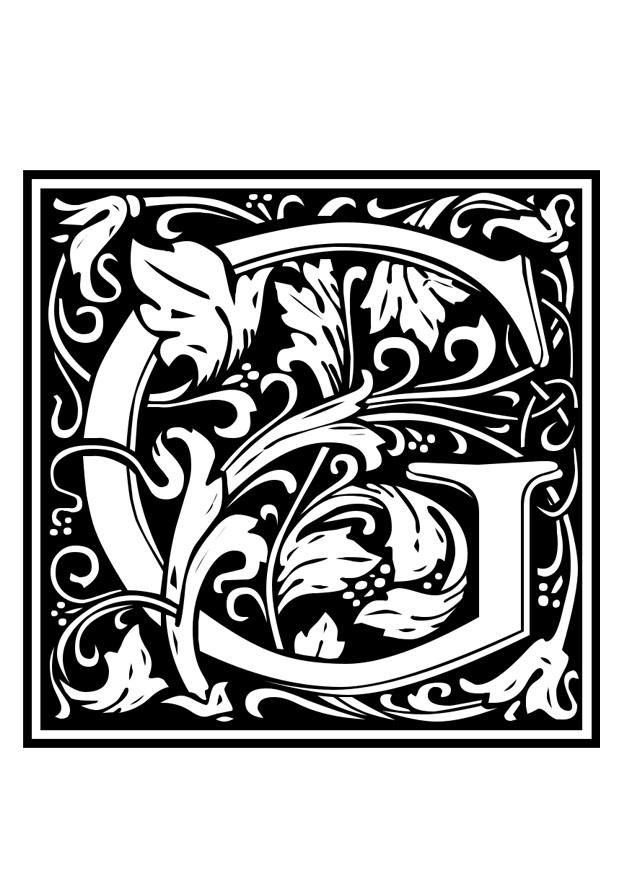 alfabeto decorativo - g Página para colorir alfabeto decorativo - g