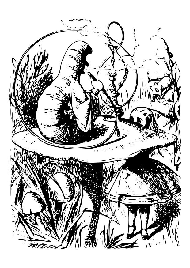 alice no pA¡is da maravilhas - a lagarta azul Página para colorir alice no pA¡is da maravilhas - a lagarta azul