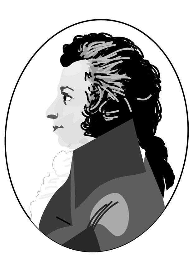 Página para colorir amadeus mozart