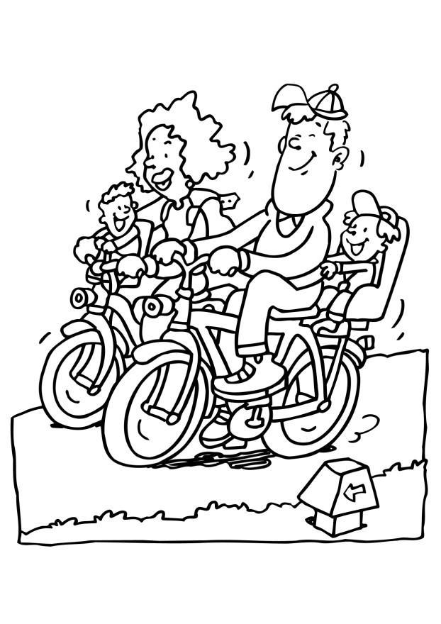 andando de bicicleta Página para colorir andando de bicicleta