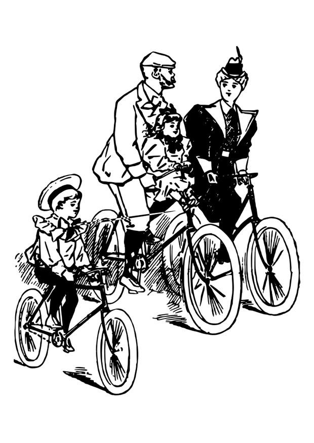 andar de bicicleta Página para colorir andar de bicicleta