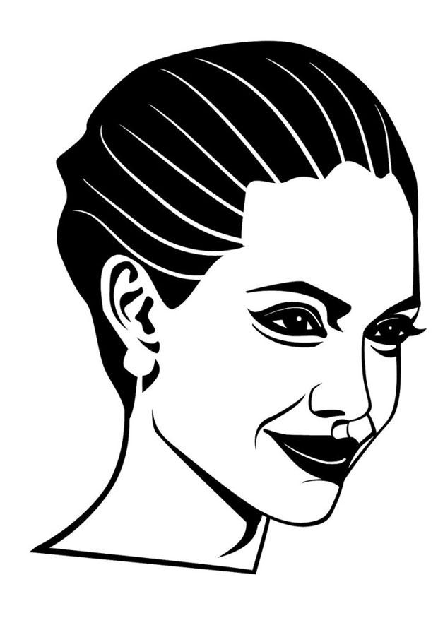 angelina jolie Página para colorir angelina jolie