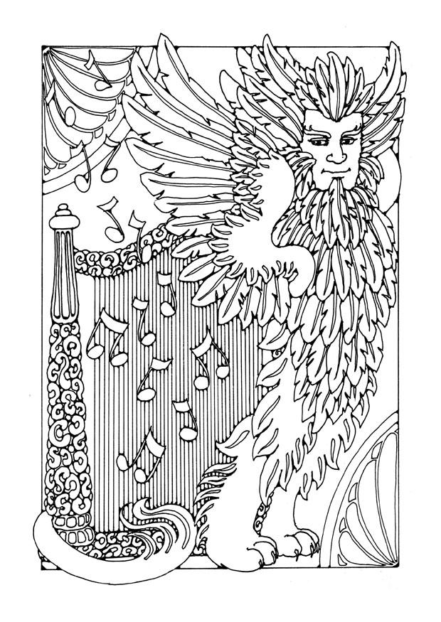 animal de fantasia Página para colorir animal de fantasia